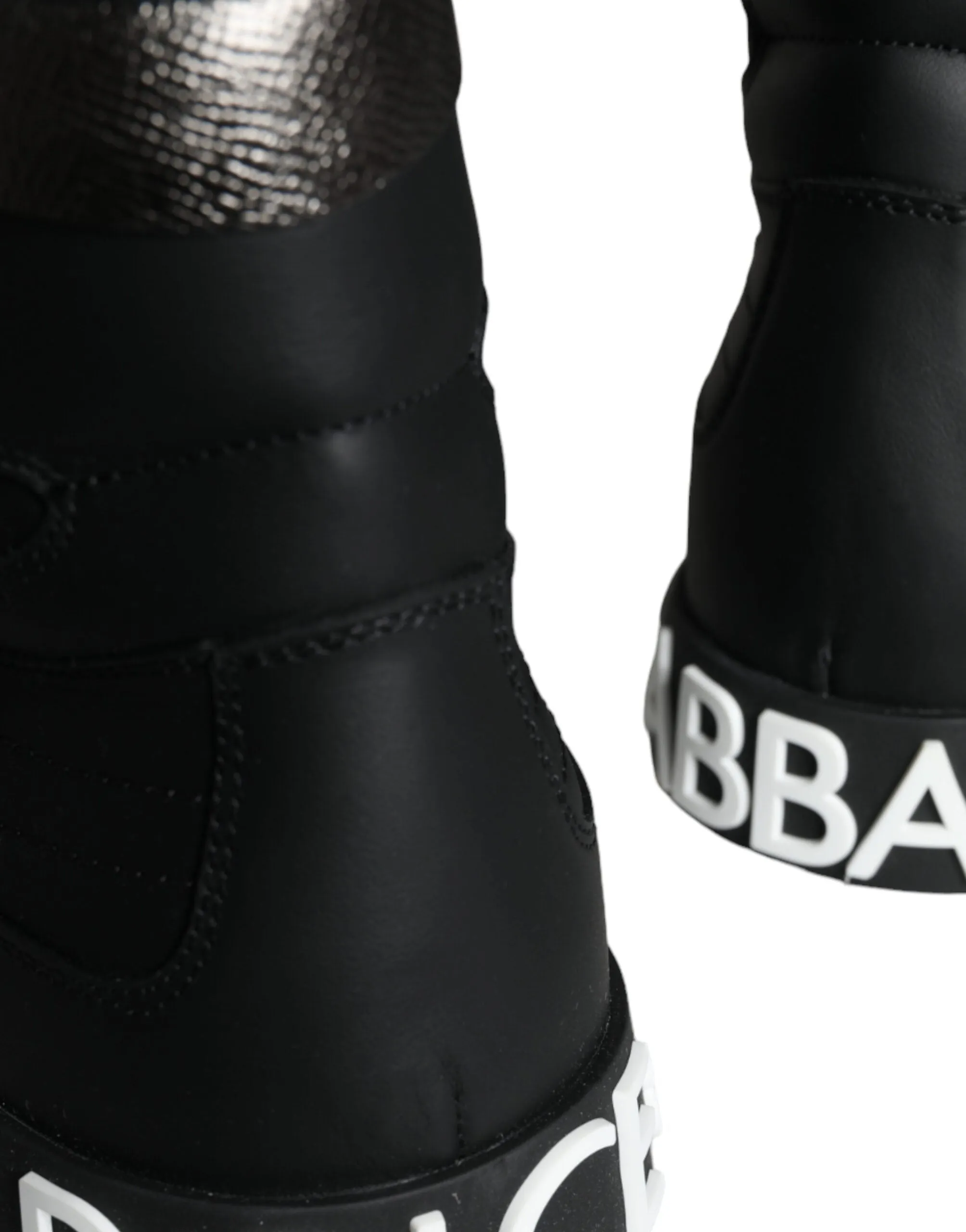 Black White Lace Up High Top Sneakers Shoes sold by Louxly product image thumbnail 5