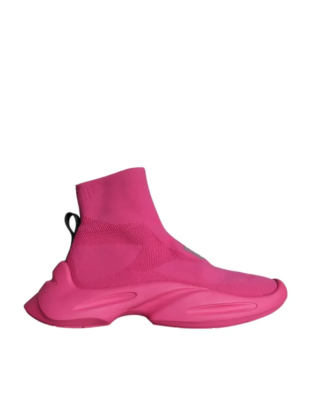 Pink Logo Print Slip On Socks Sneakers Shoes sold by Louxly
