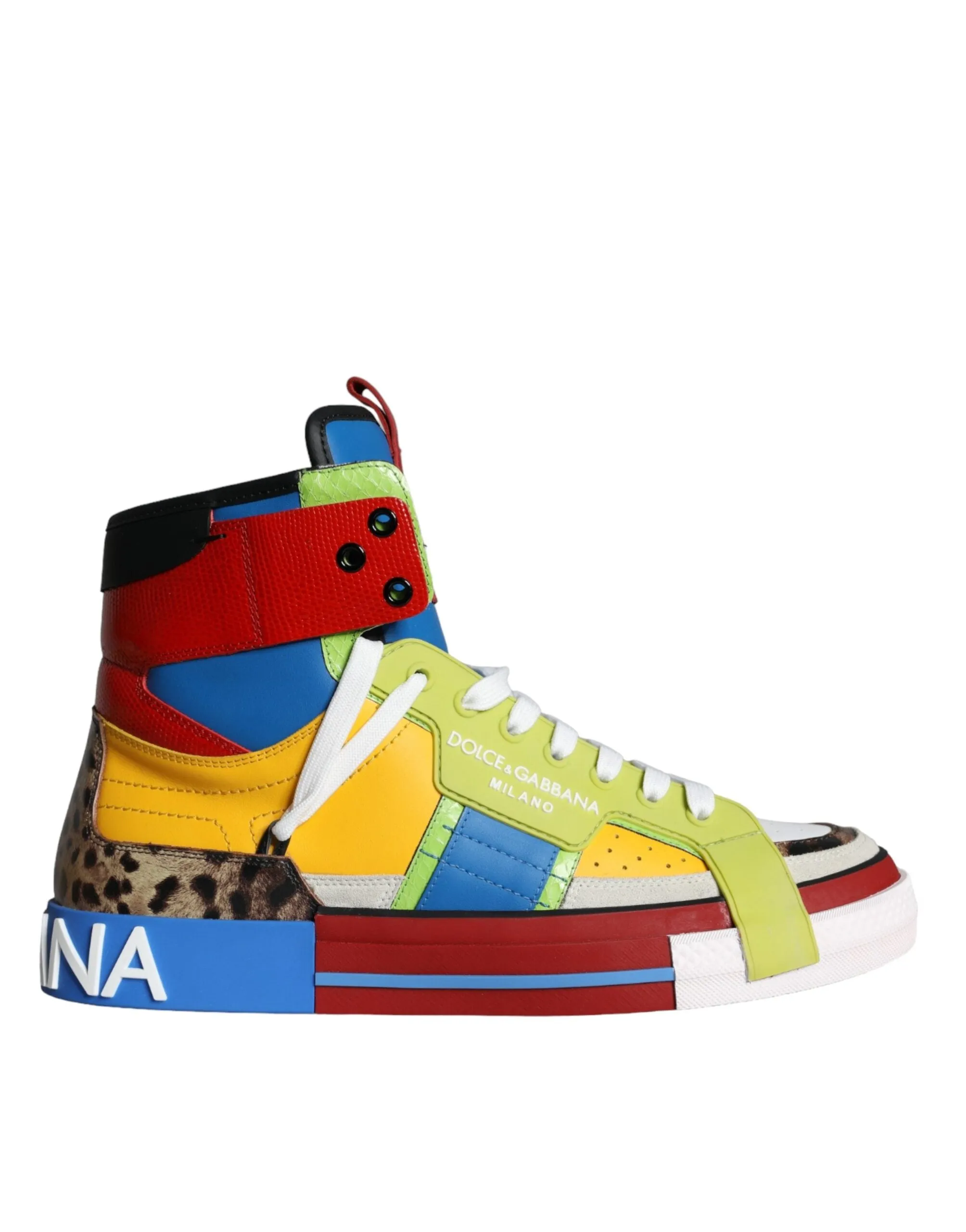 Multicolor Leather High Top Sneakers Shoes sold by Louxly