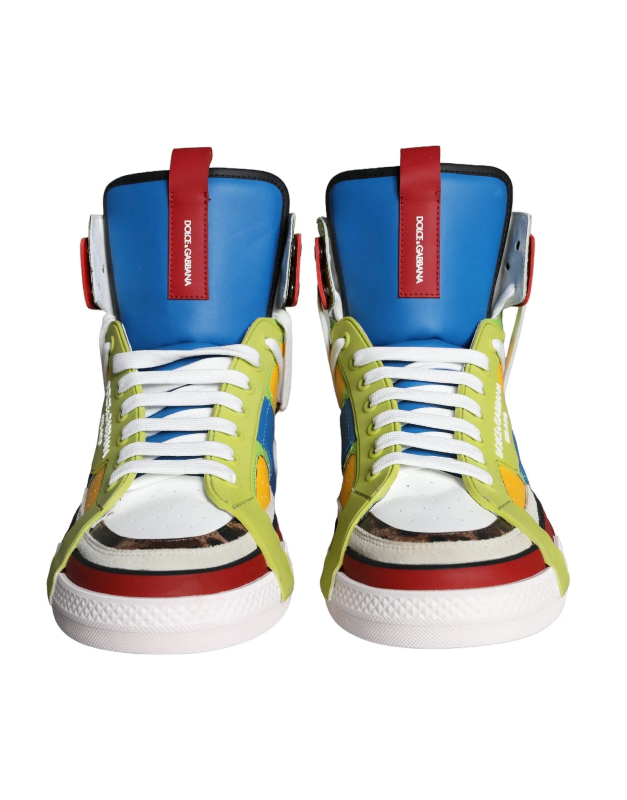 Multicolor Leather High Top Sneakers Shoes sold by Louxly product image thumbnail 2