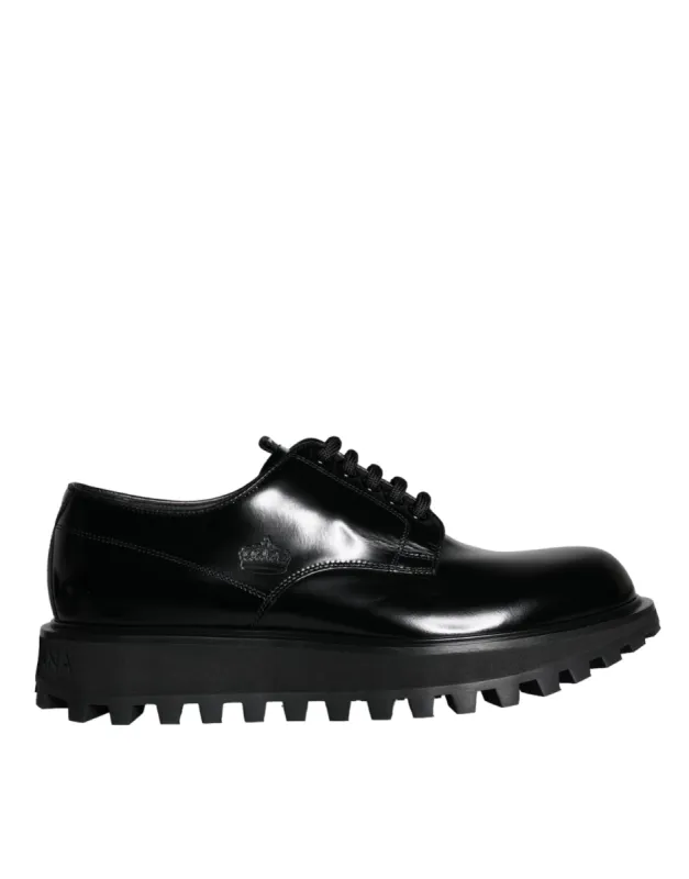 Black Calf Leather Derby Formal Dress Shoes sold by Louxly