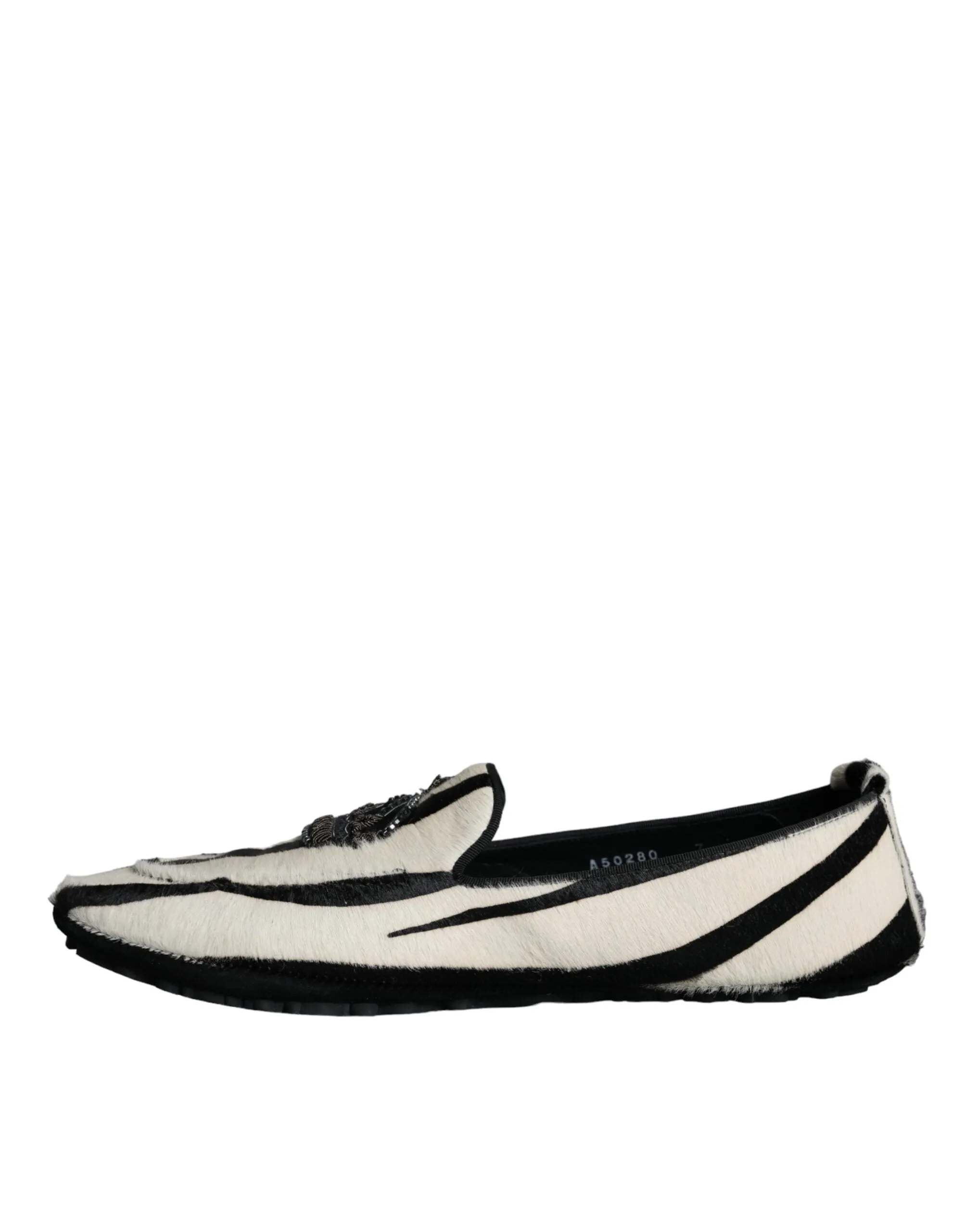 Black White Calf Fur Slip On Loafers Men Shoes sold by Louxly product image thumbnail 5