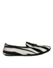 Black White Calf Fur Slip On Loafers Men Shoes sold by Louxly