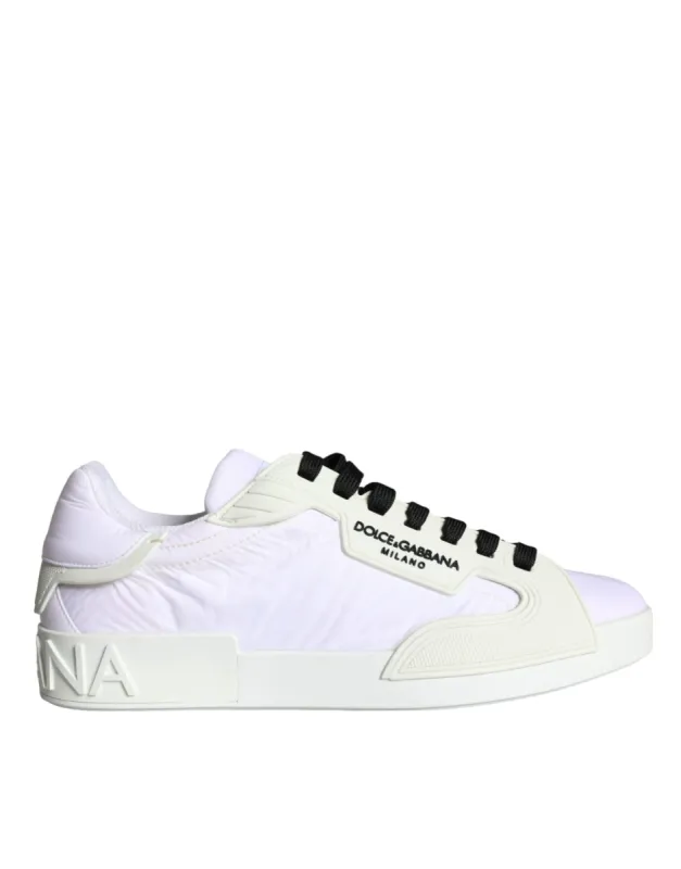 White Portofino Logo Low Top Trainers Sneakers Shoes sold by Louxly