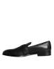 Black Leather Logo Loafers Men Dress Shoes sold by Louxly