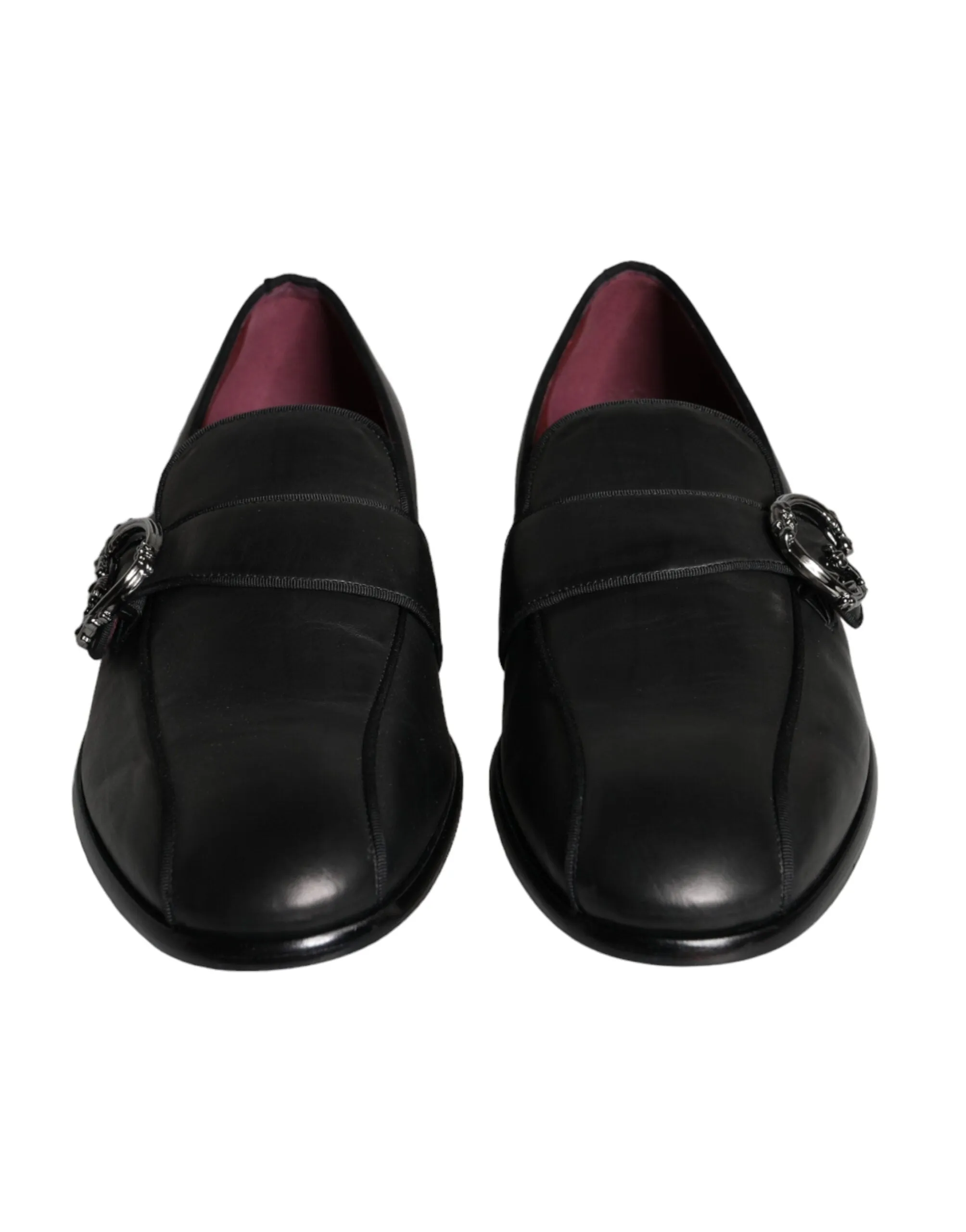 Black Leather Logo Loafers Men Dress Shoes sold by Louxly product image thumbnail 2