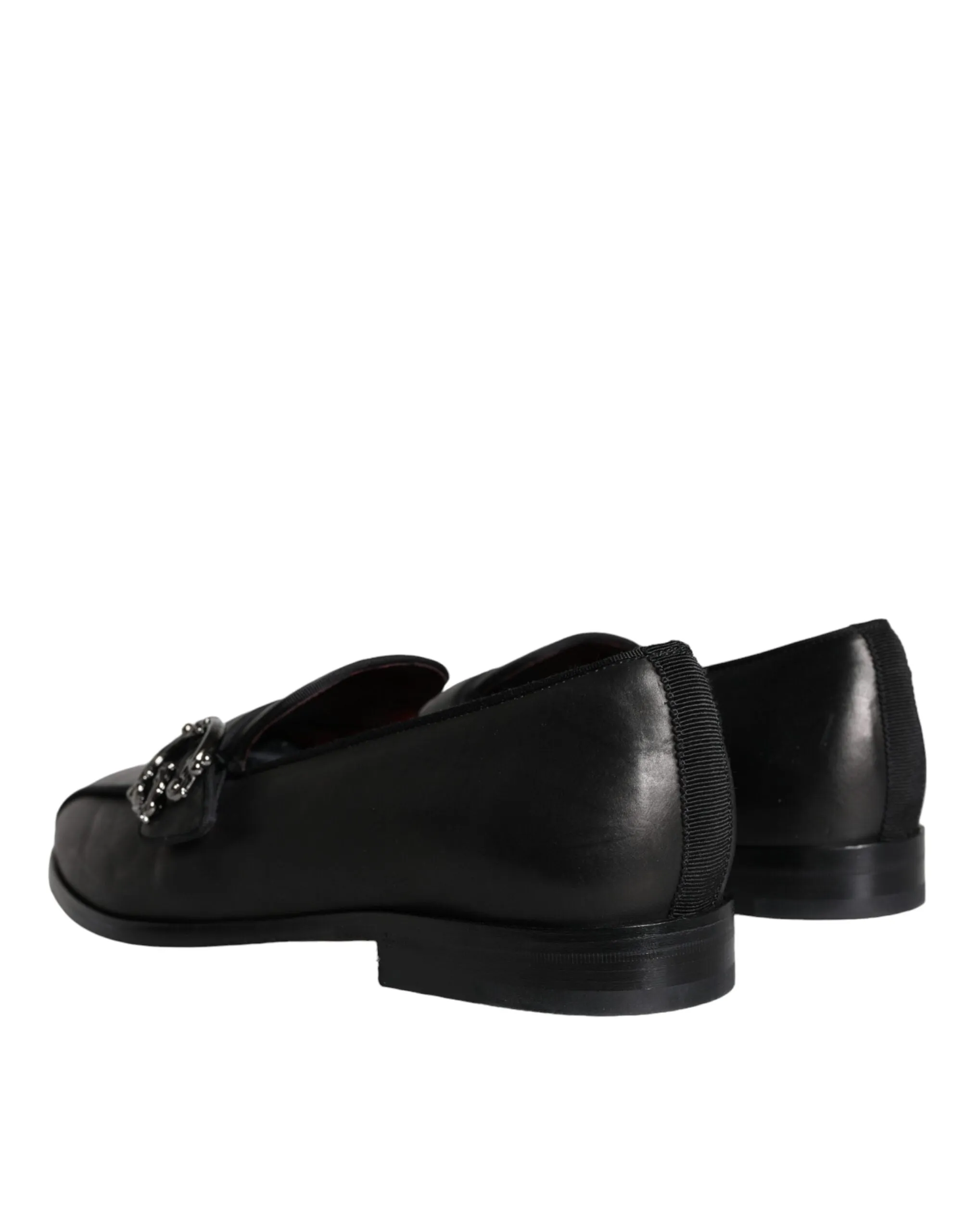 Black Leather Logo Loafers Men Dress Shoes sold by Louxly product image thumbnail 4