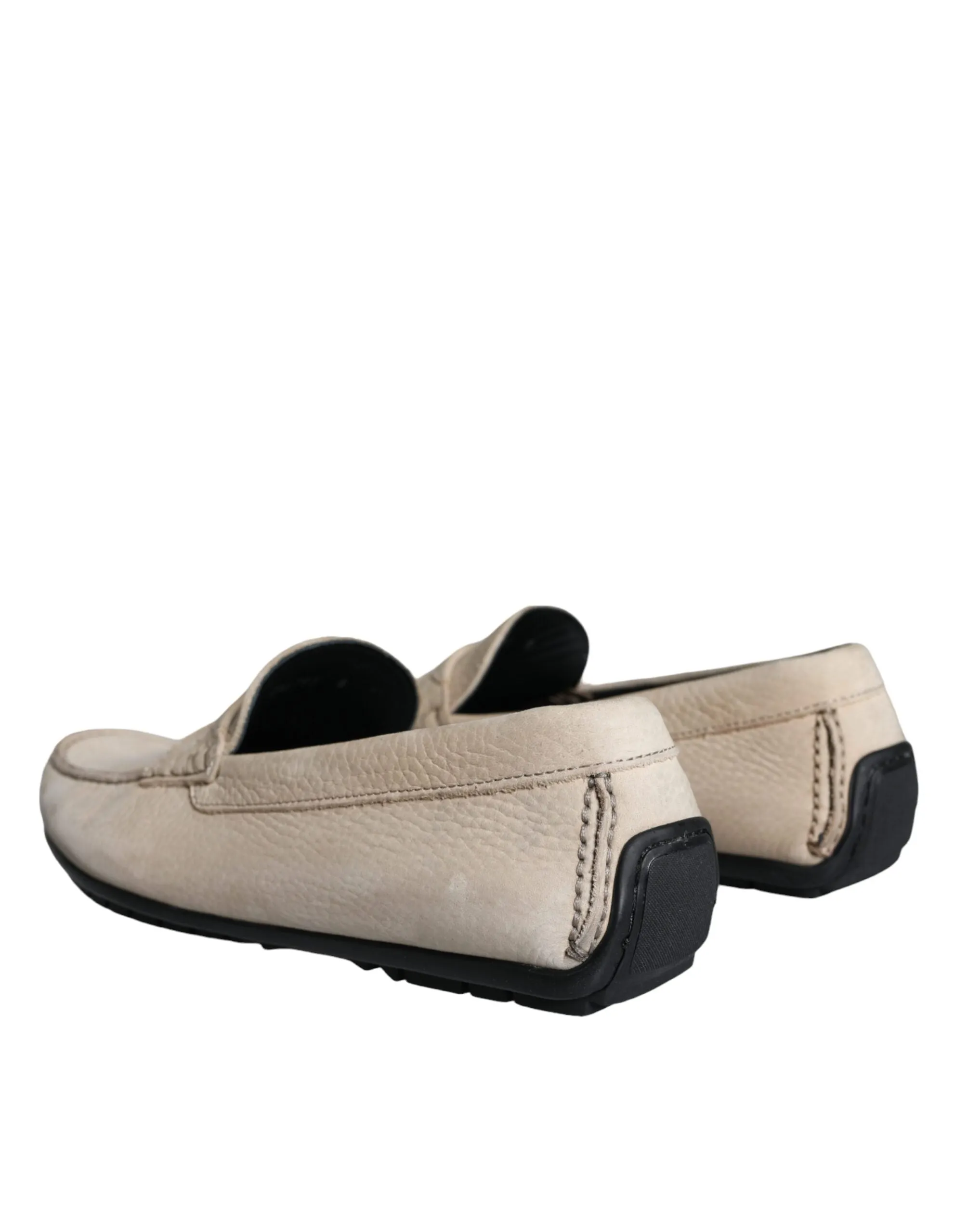 Beige Leather Slip Mocassin Loafers Men Shoes sold by Louxly product image thumbnail 5