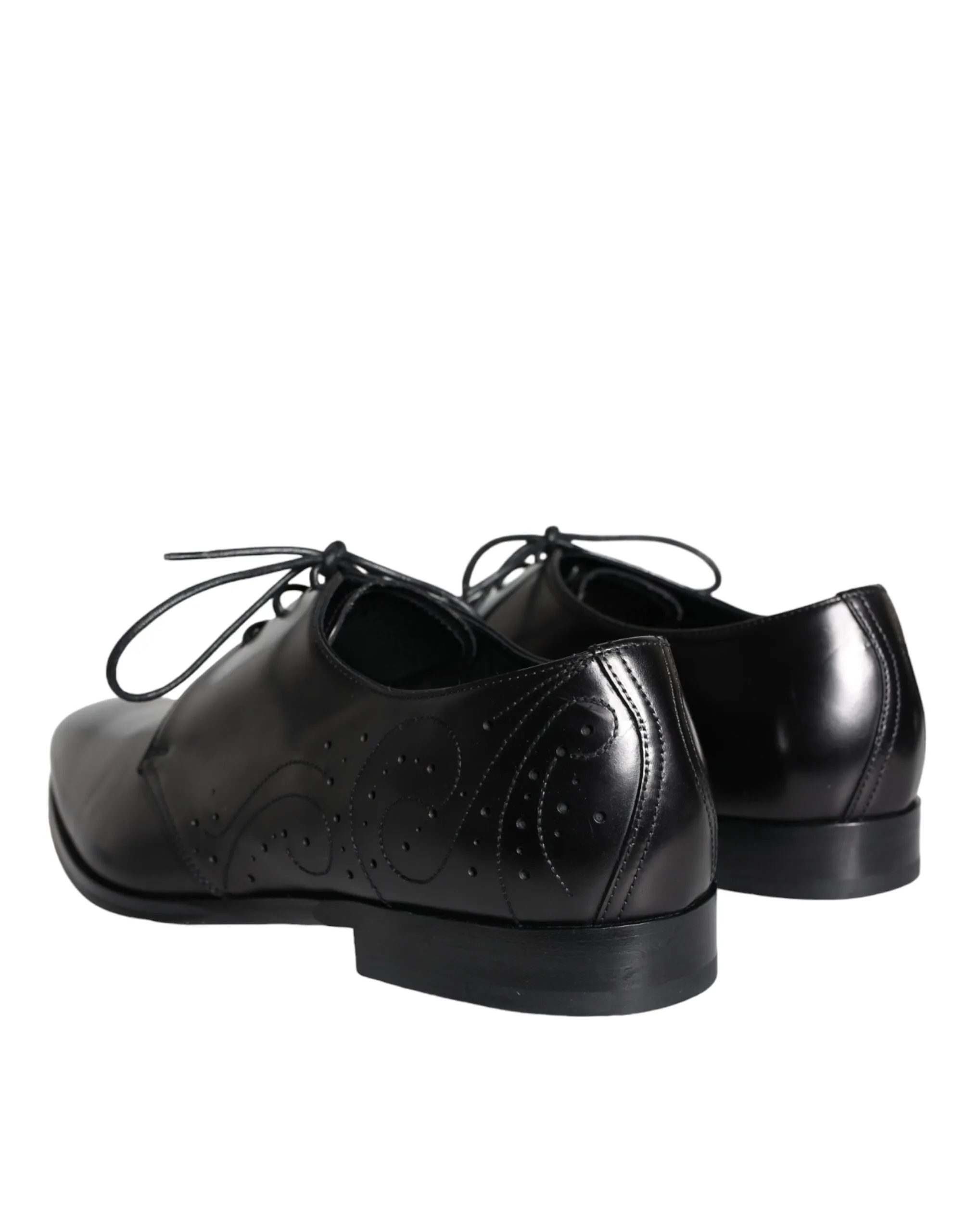 Black Calfskin Leather Derby Men Dress Shoes sold by Louxly product image thumbnail 4