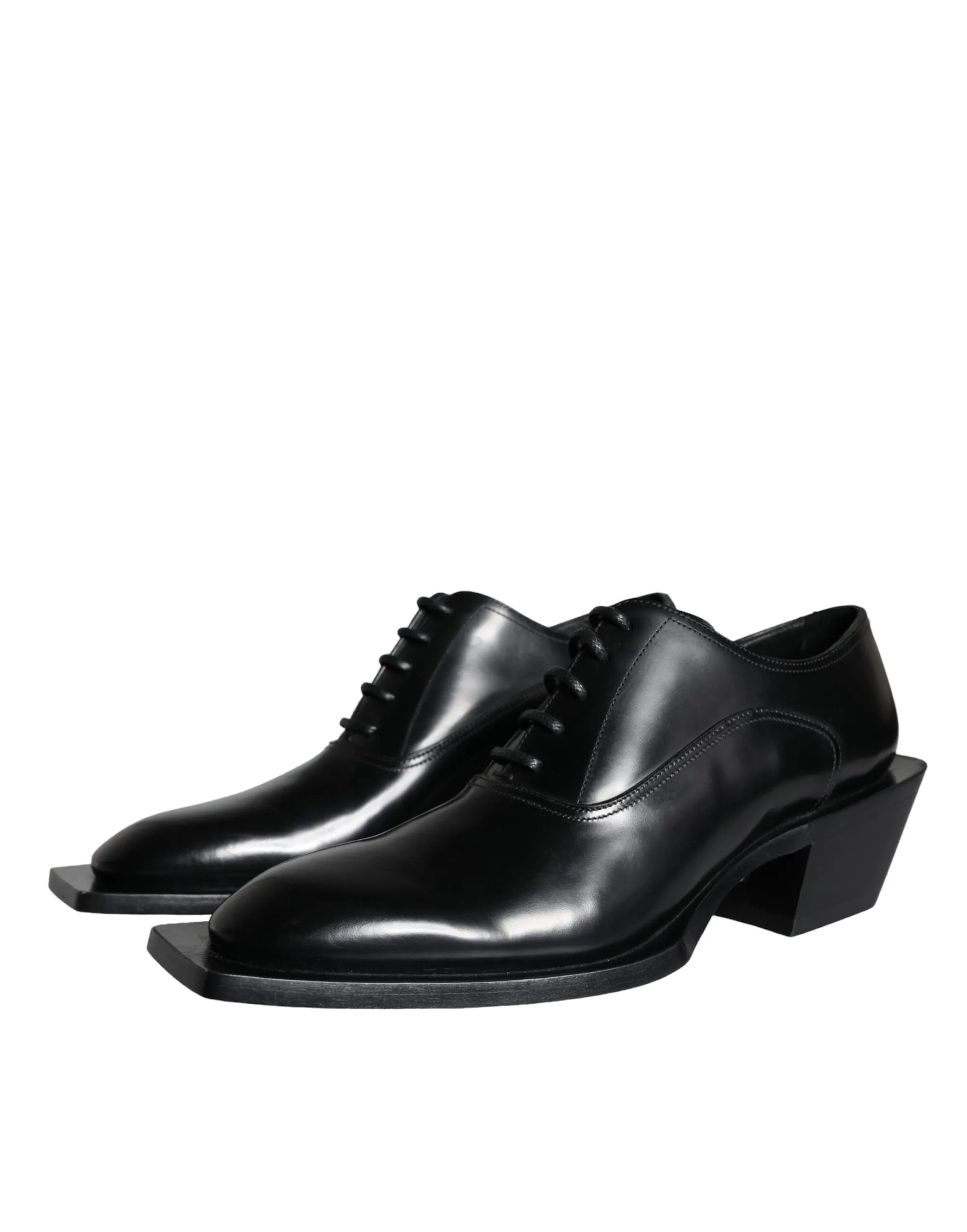 Black Calfskin Leather Derby Dress Men Shoes sold by Louxly product image thumbnail 3