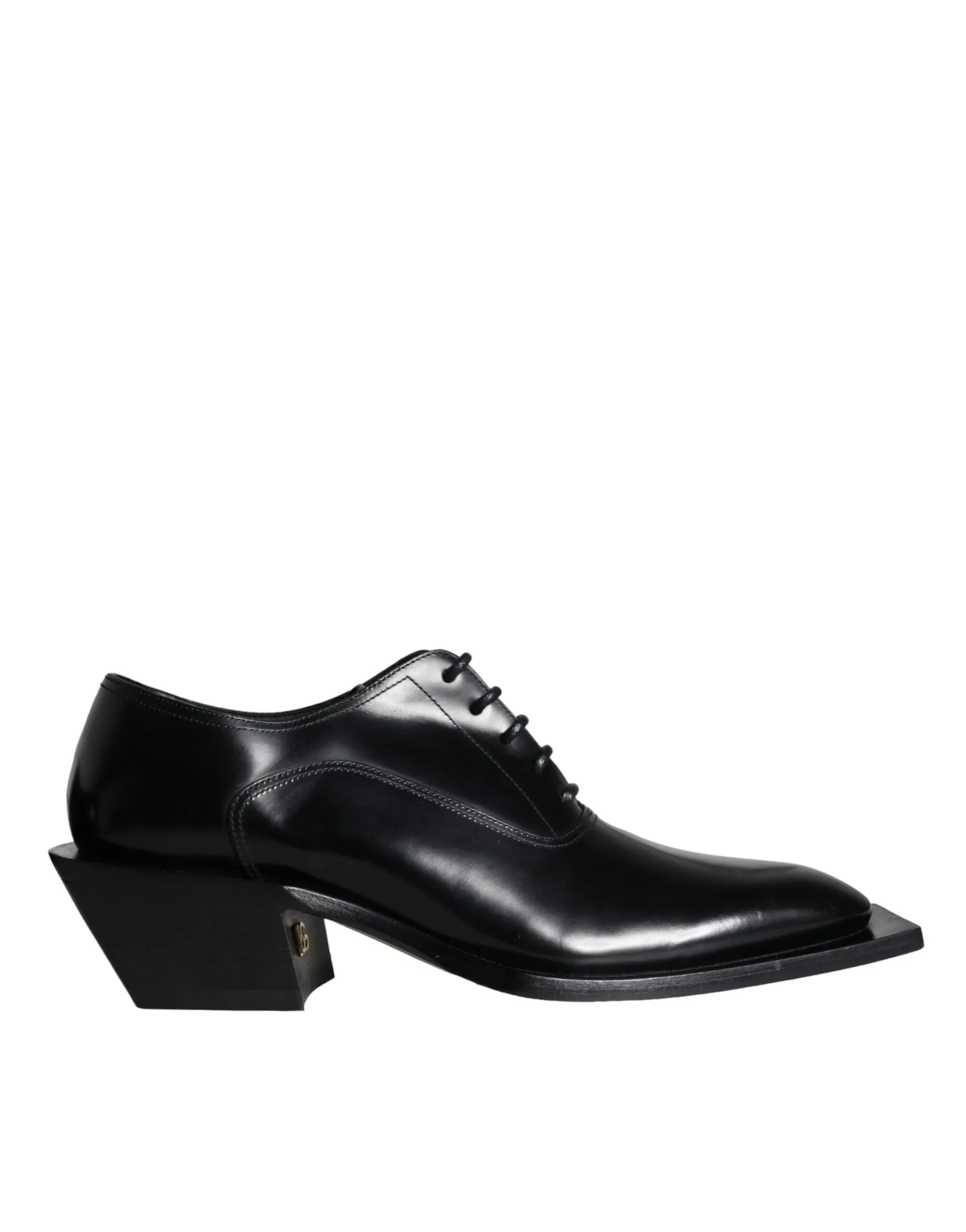 Black Calfskin Leather Derby Dress Men Shoes sold by Louxly