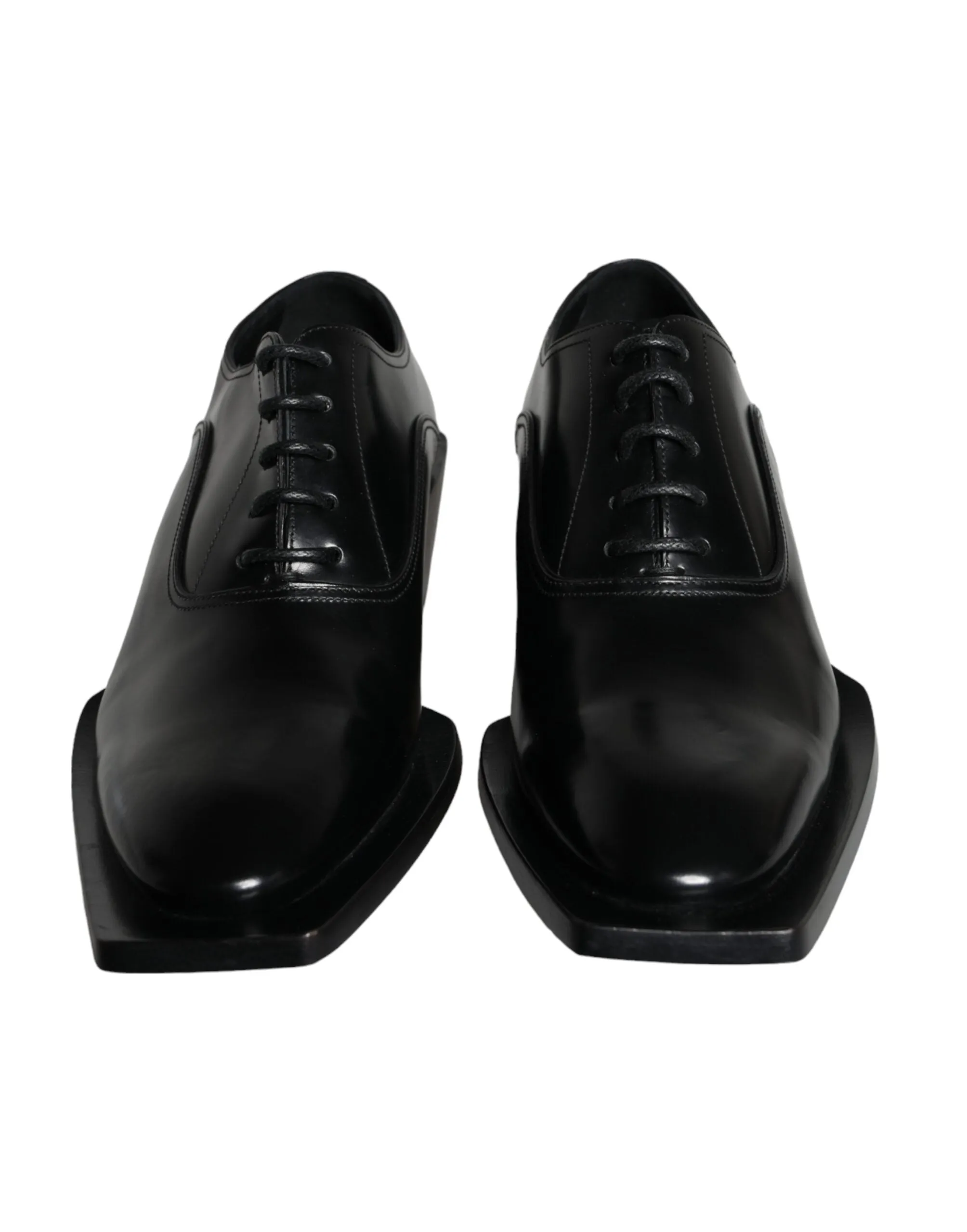 Black Calfskin Leather Derby Dress Men Shoes sold by Louxly product image thumbnail 2