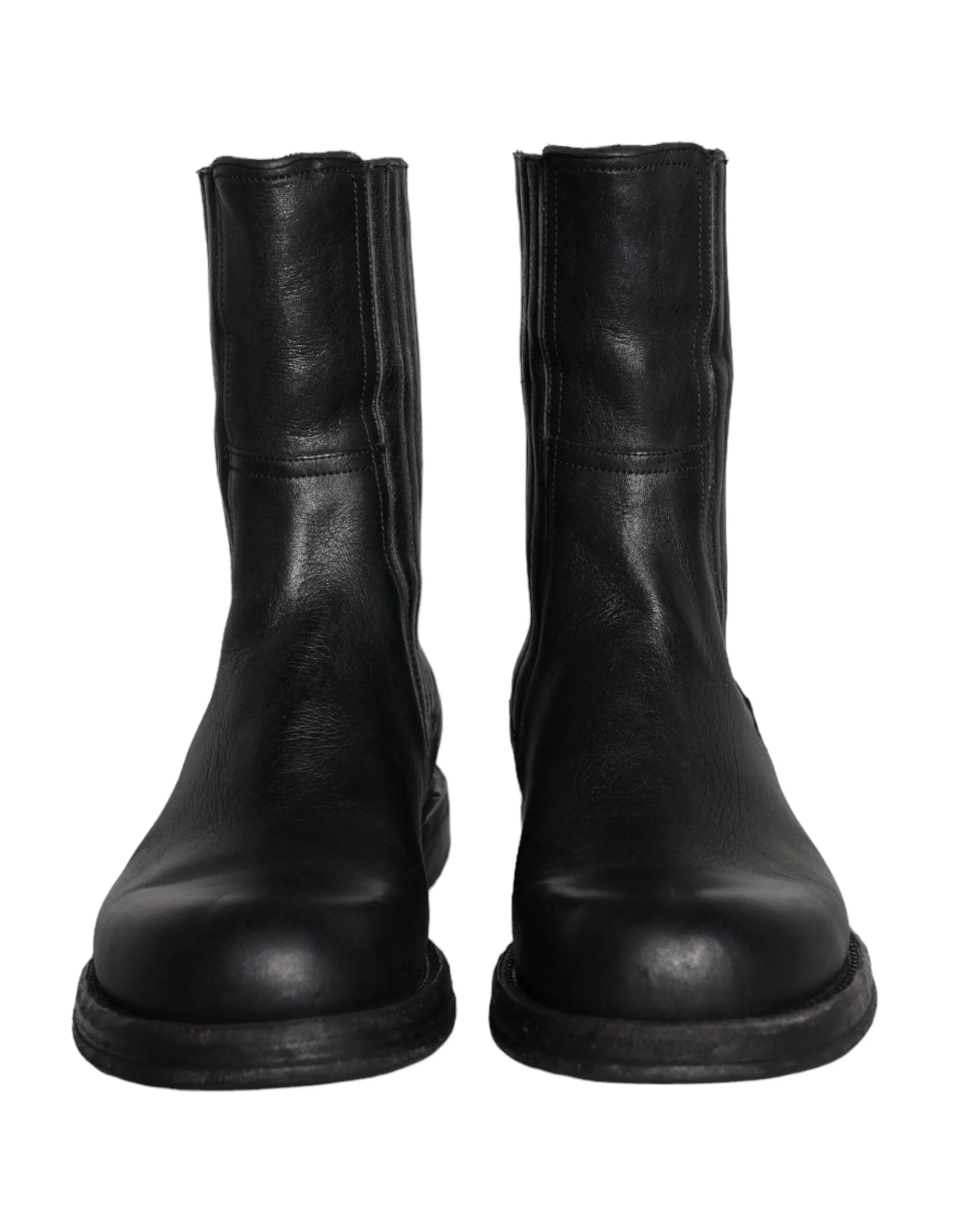 Black Horse Leather Mid Calf Boots Men Shoes sold by Louxly product image thumbnail 2