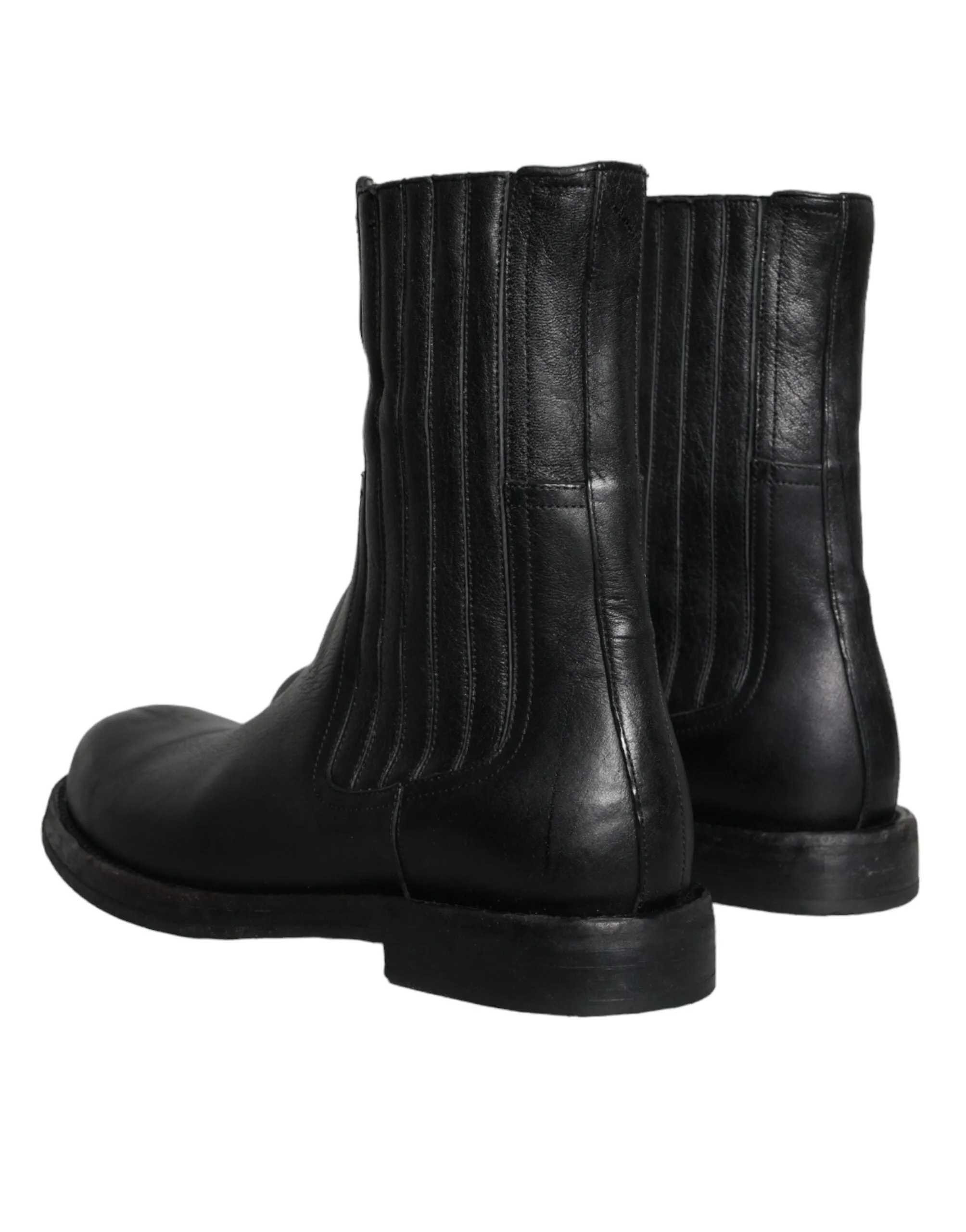 Black Horse Leather Mid Calf Boots Men Shoes sold by Louxly product image thumbnail 4