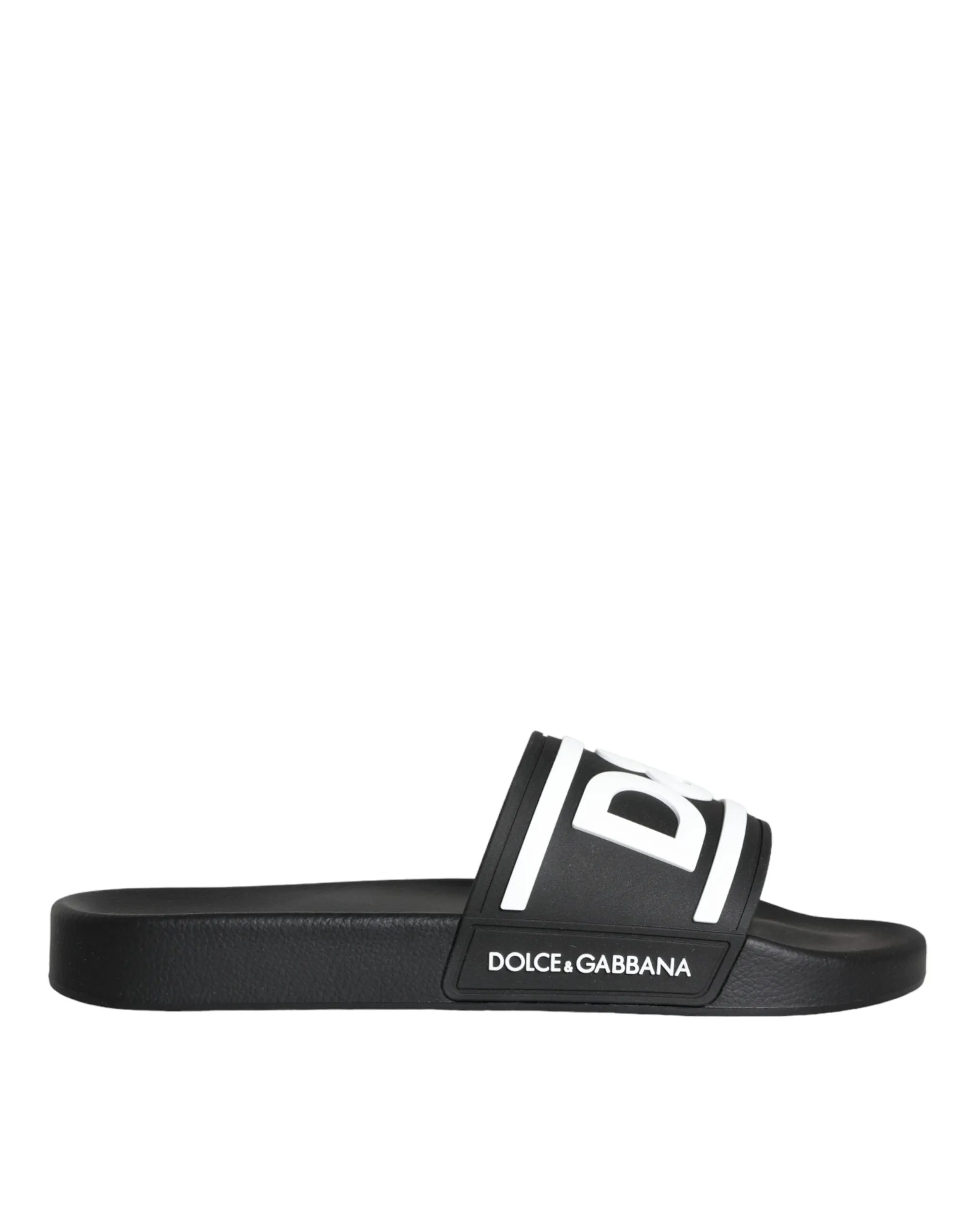 Black White Sandals Rubber Beachwear Shoes sold by Louxly