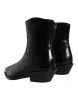 Black Leather Ankle Boots Booties Shoes sold by Louxly