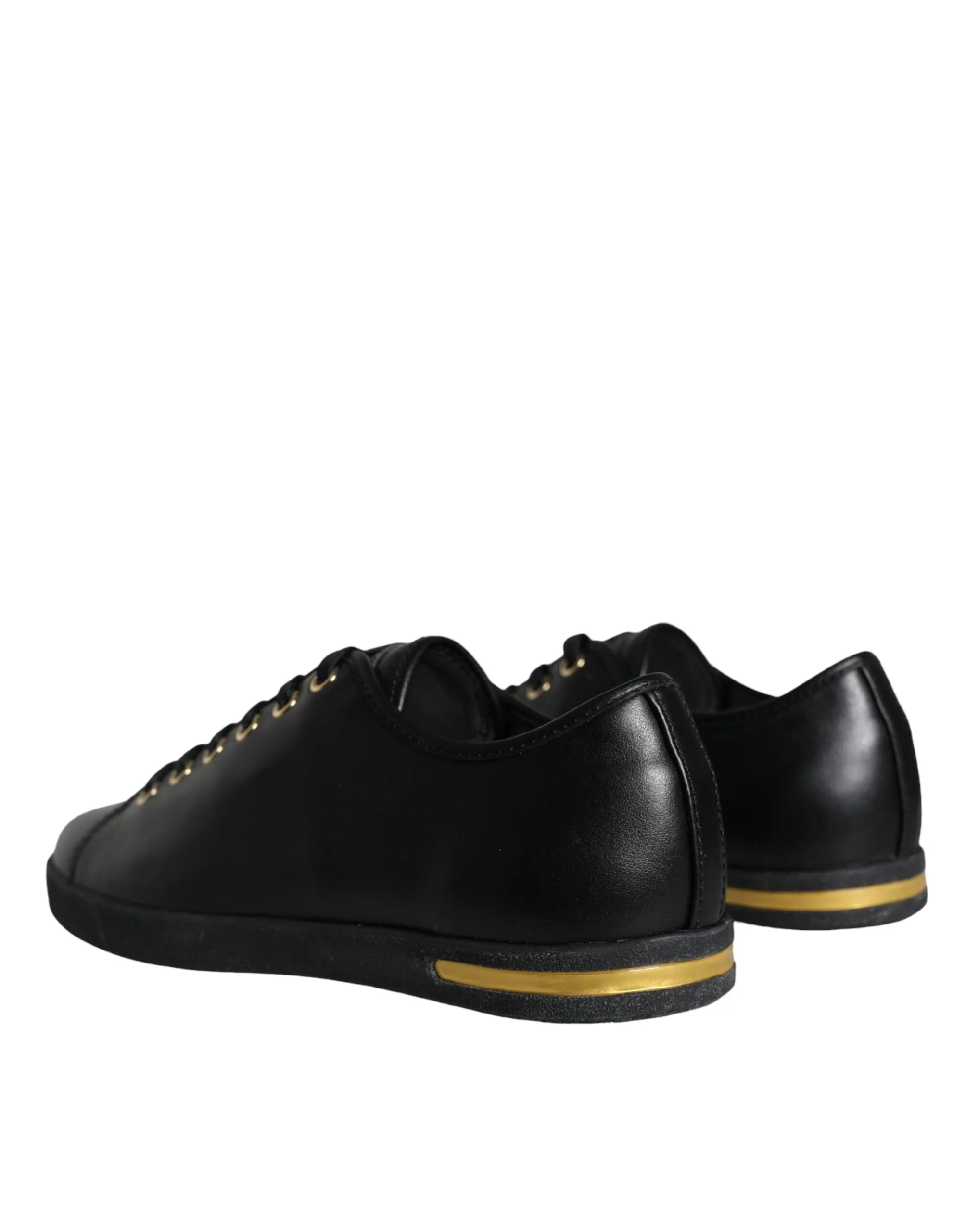 Black Gold Leather Classic Sneakers Shoes sold by Louxly product image thumbnail 4