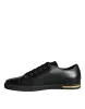 Black Gold Leather Classic Sneakers Shoes sold by Louxly