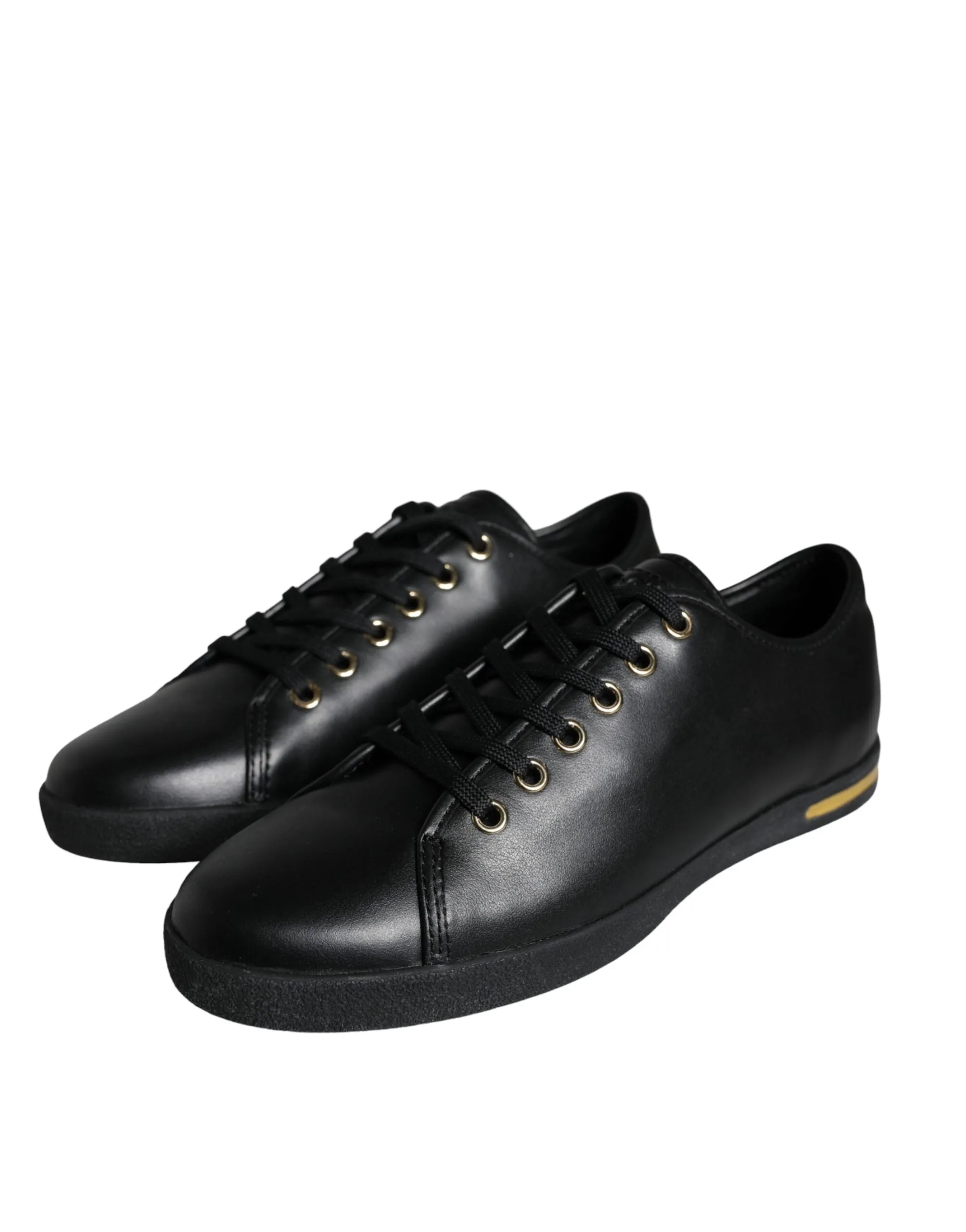 Black Gold Leather Classic Sneakers Shoes sold by Louxly product image thumbnail 3