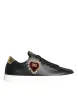 Black Portofino Sacred Heart Sneakers Shoes sold by Louxly