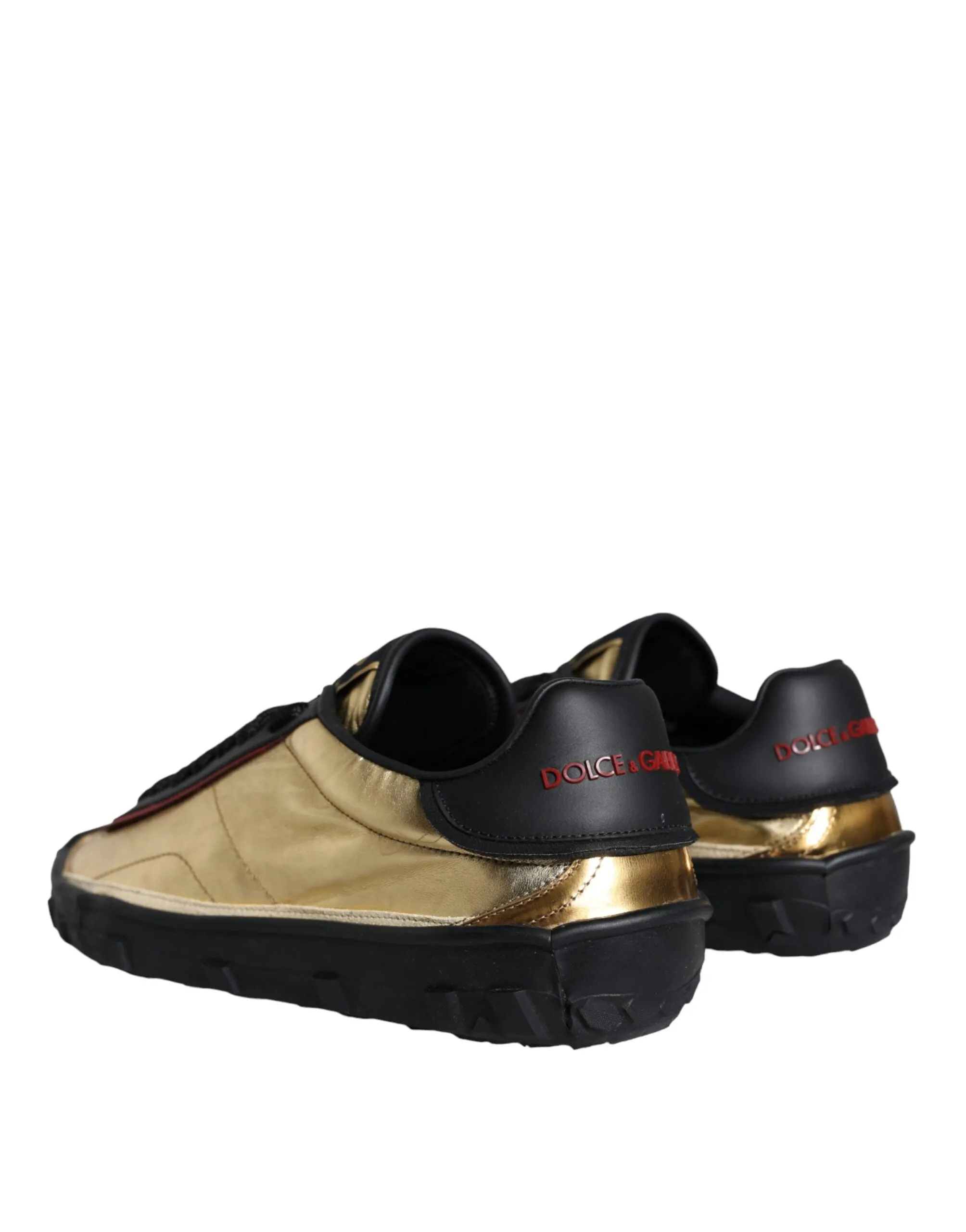 Black Gold Polyester Low Top Sneakers Shoes sold by Louxly product image thumbnail 4