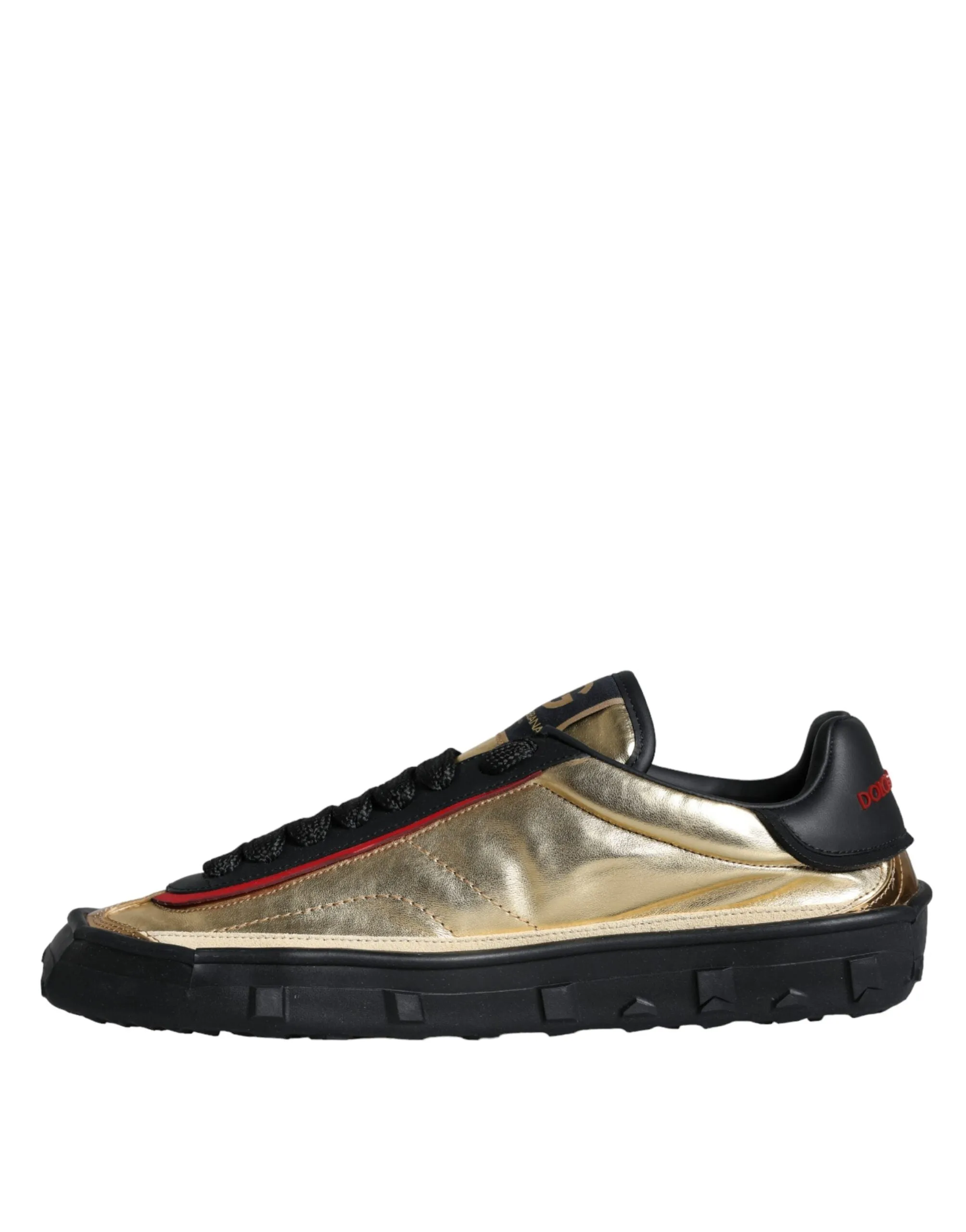 Black Gold Polyester Low Top Sneakers Shoes sold by Louxly product image thumbnail 5