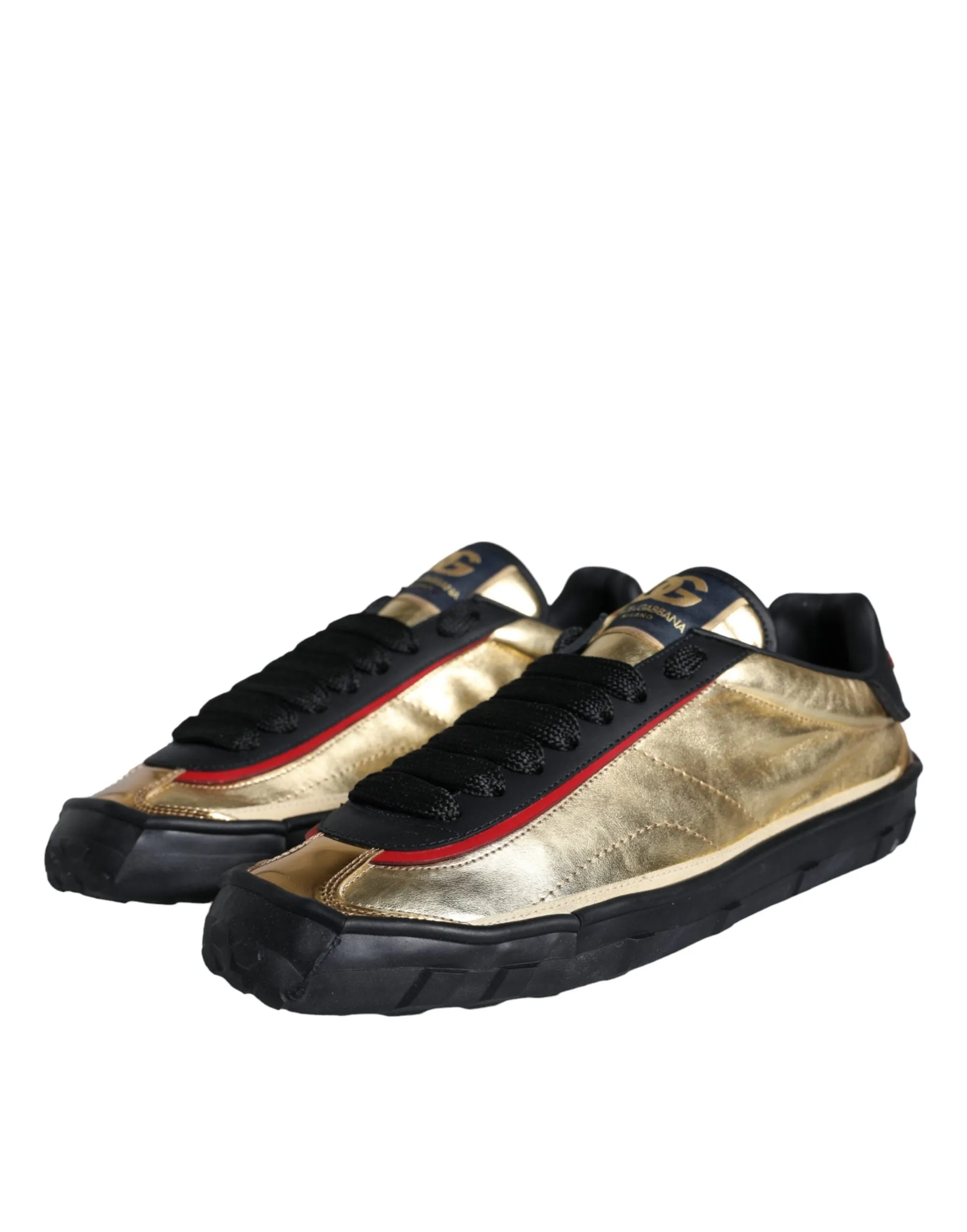 Black Gold Polyester Low Top Sneakers Shoes sold by Louxly product image thumbnail 3