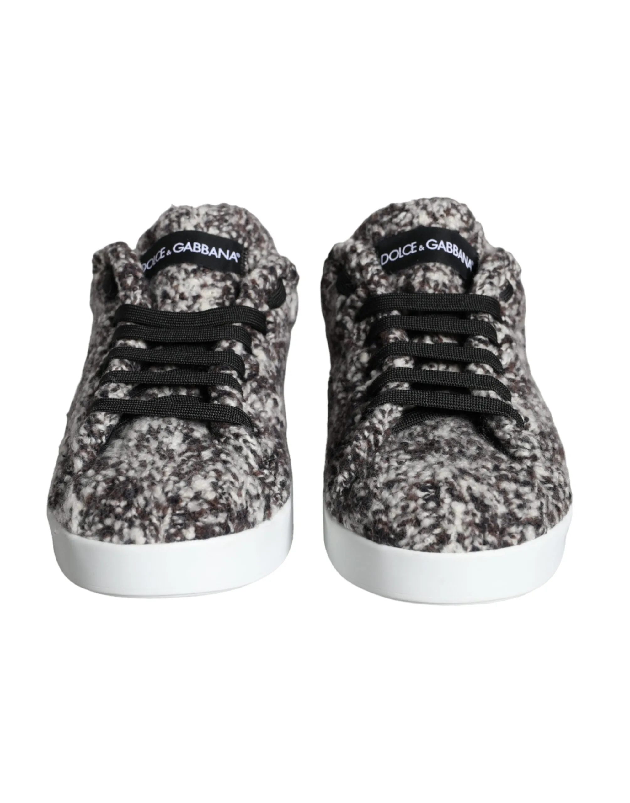 Black White Wool Low Top Men Sneakers Shoes sold by Louxly product image thumbnail 2