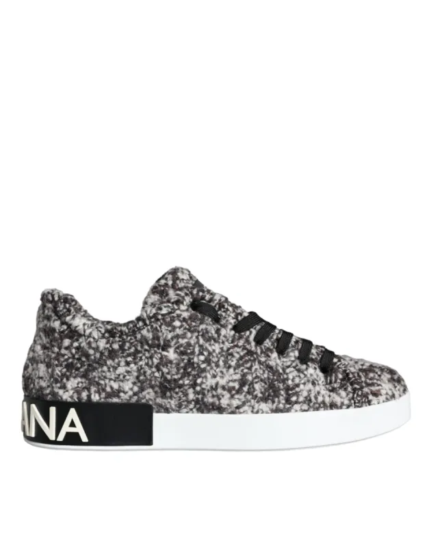 Black White Wool Low Top Men Sneakers Shoes sold by Louxly