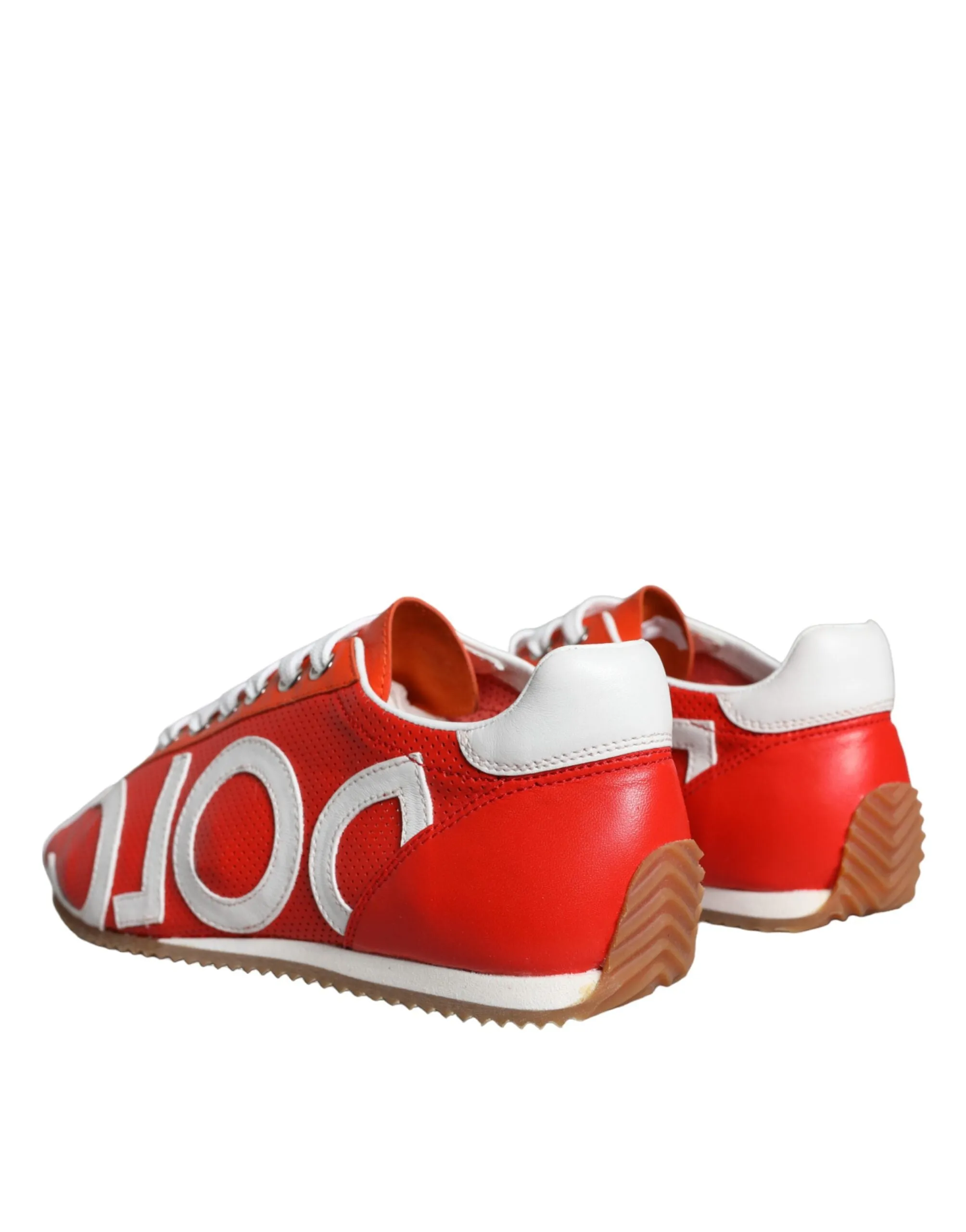 Red White Leather Logo Casual Sneakers Shoes sold by Louxly product image thumbnail 4