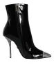 Black Patent Leather Crystal Heel Boots Shoes sold by Louxly