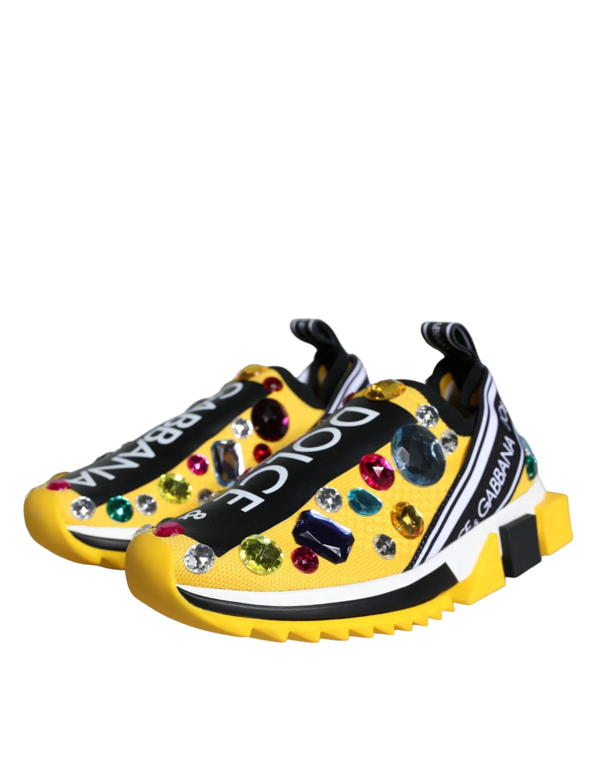 Yellow Sorrento Crystals Sneakers Womens Shoes sold by Louxly product image thumbnail 3