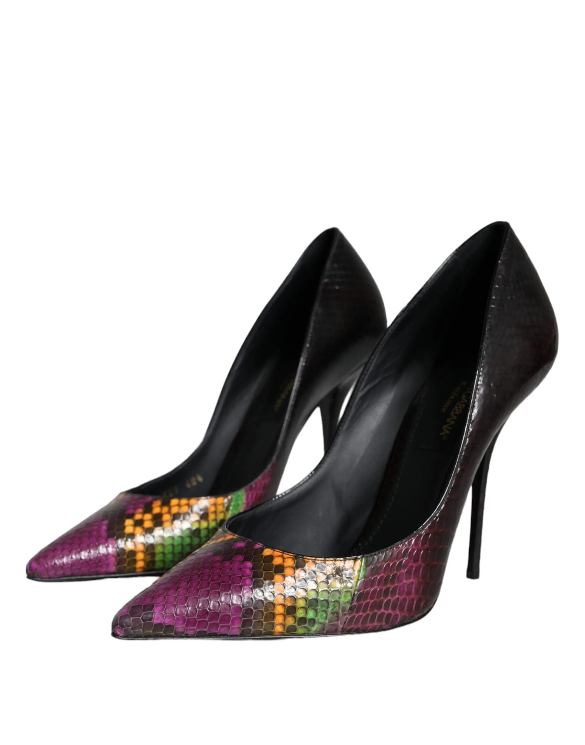 Multicolor Exotic Leather Heels Pumps Shoes sold by Louxly product image thumbnail 3