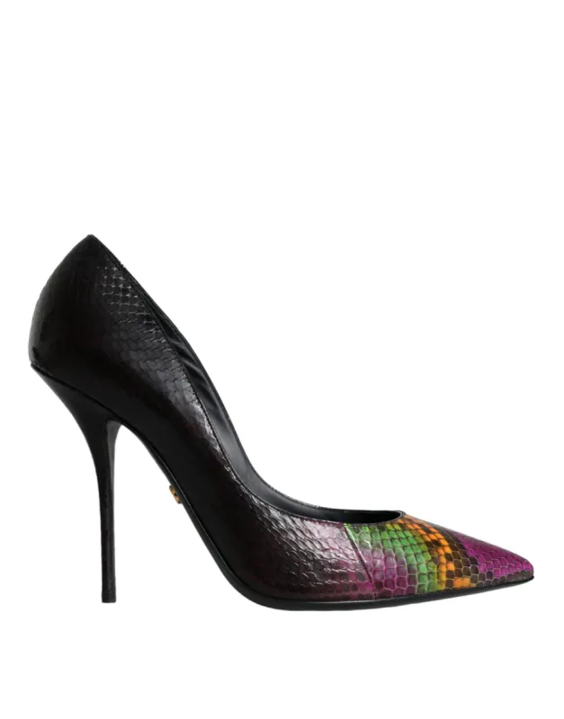 Multicolor Exotic Leather Heels Pumps Shoes sold by Louxly