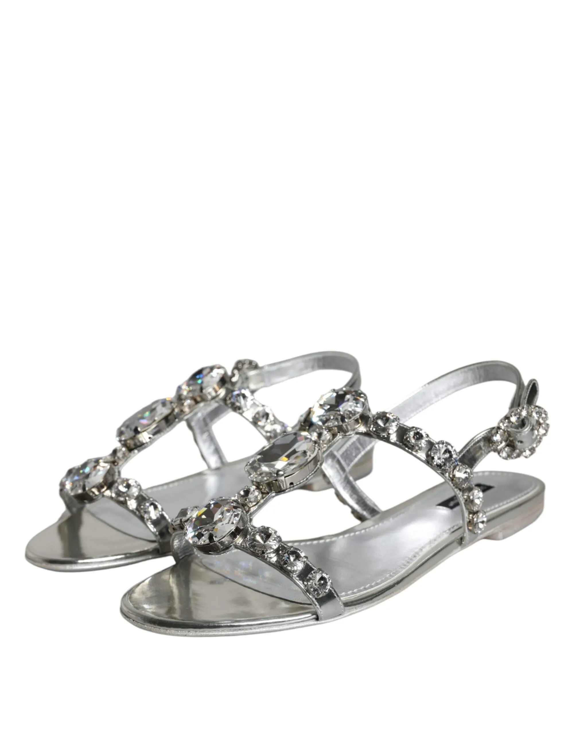 Silver Crystal Sandals Flats Flip Flops Shoes sold by Louxly product image thumbnail 3