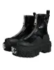 Black Leather Rubber Logo Ankle Boots Shoes sold by Louxly