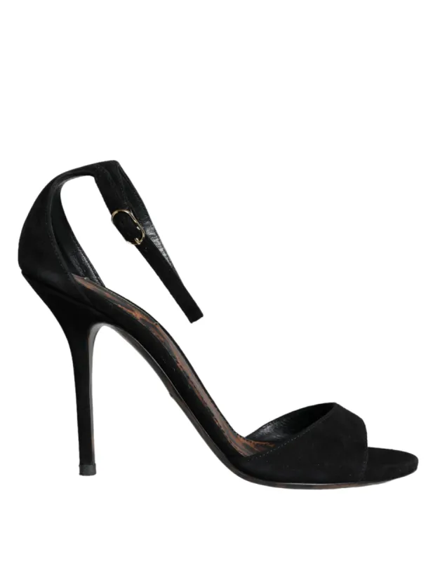 Black KEIRA Heels Ankle Strap Sandals Shoes sold by Louxly