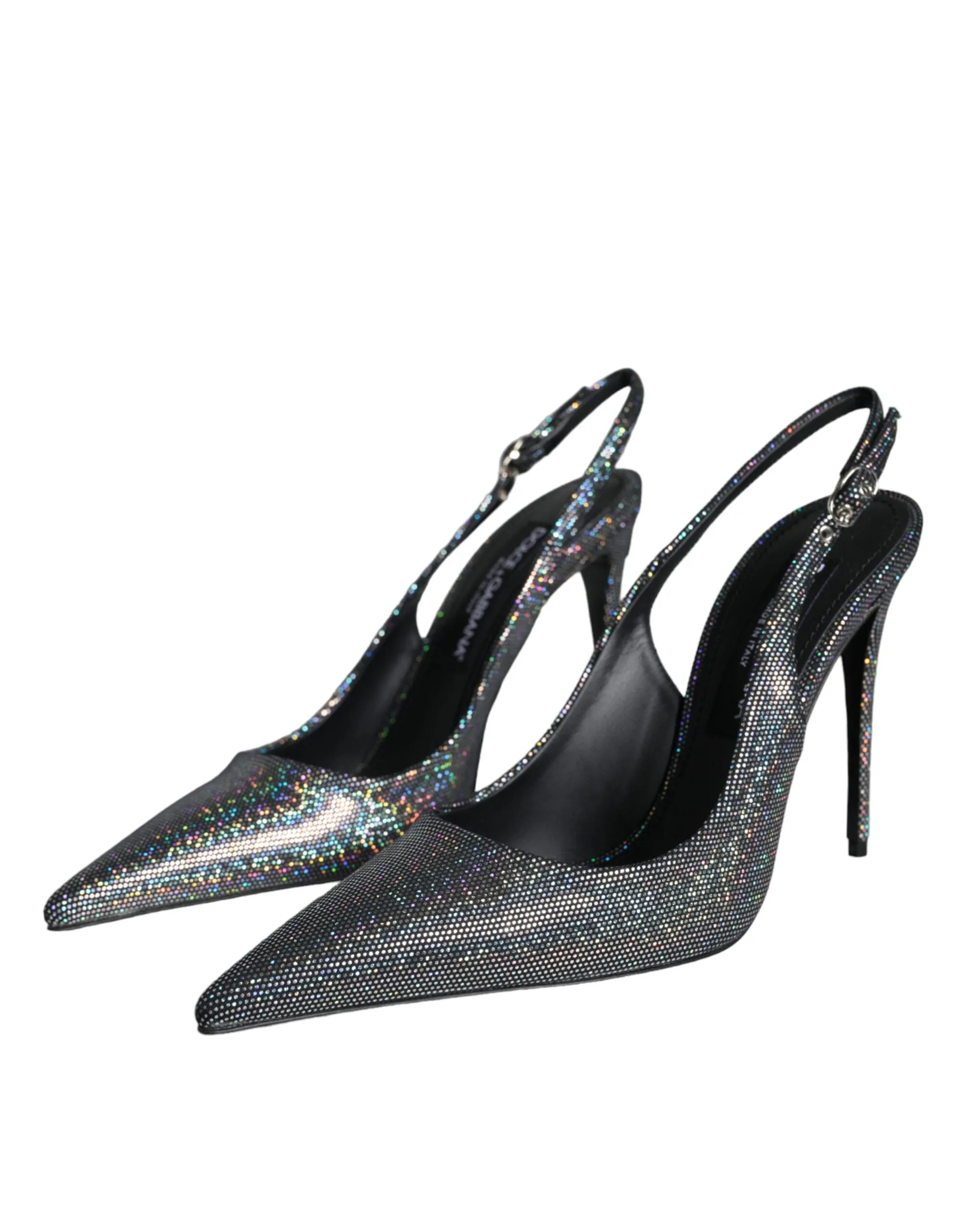 Multicolor Leather Slingback High Heels Sandals Shoes sold by Louxly product image thumbnail 3