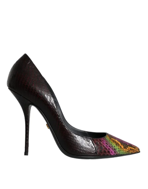 Multicolor Exotic Leather Heels Pumps Shoes sold by Louxly