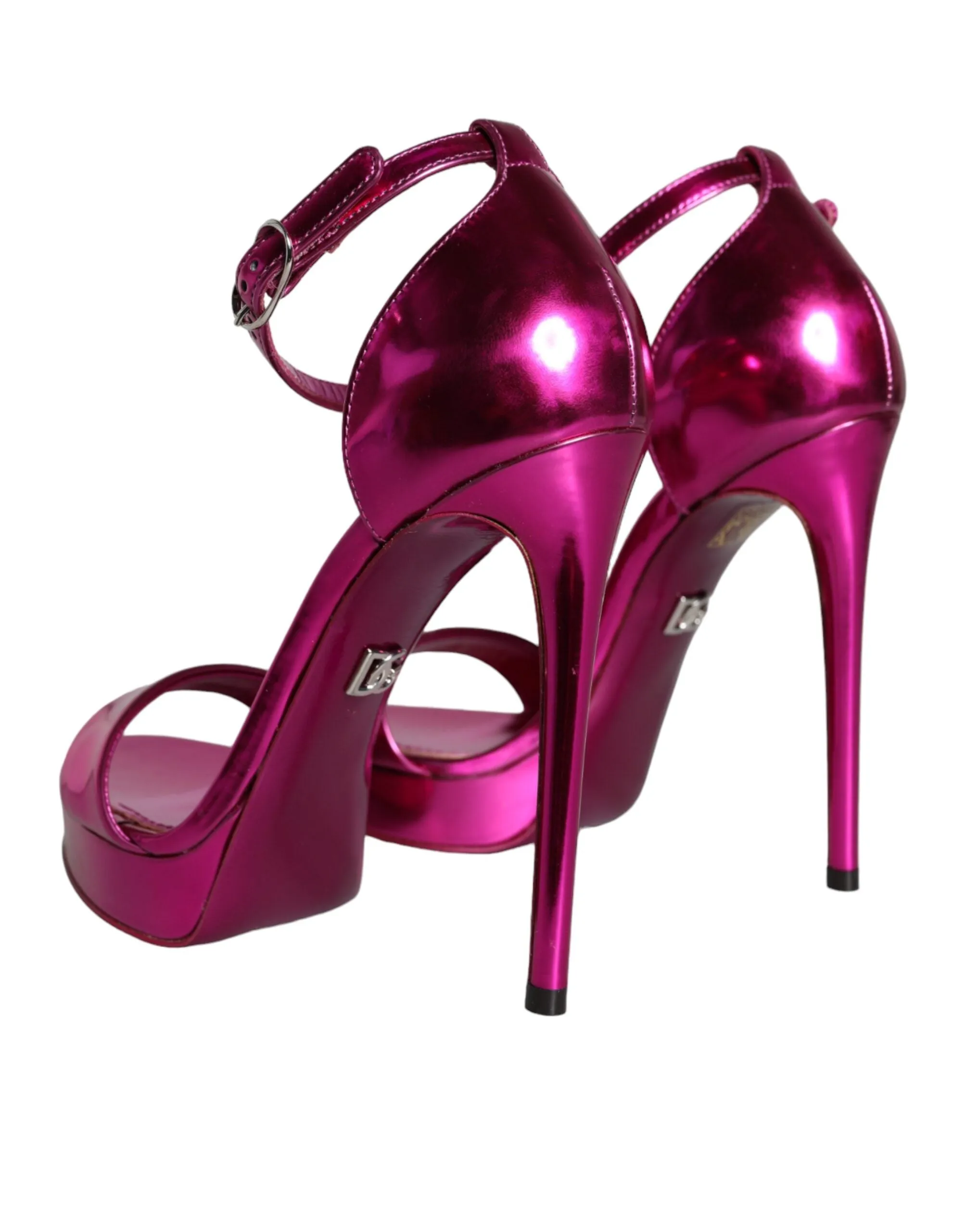 Fuchsia KEIRA Heels Ankle Strap Sandals Shoes sold by Louxly product image thumbnail 4
