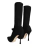Black Stiletto Heels Mid Calf Boots Shoes sold by Louxly
