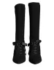 Black Stiletto Heels Mid Calf Boots Shoes sold by Louxly