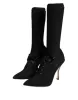 Black Stiletto Heels Mid Calf Boots Shoes sold by Louxly