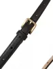 Dark Brown Leather Gold Metal Buckle Women Belt sold by Louxly