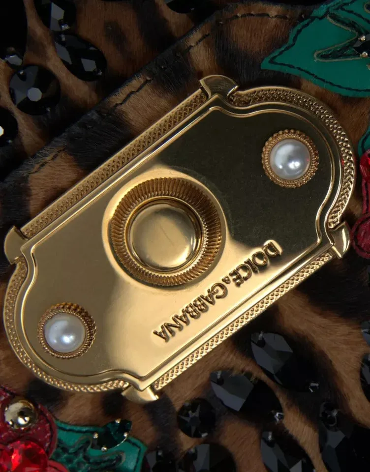 Multicolor Leopard Crystal Roses WELCOME Fur Bag sold by Louxly product image thumbnail 2