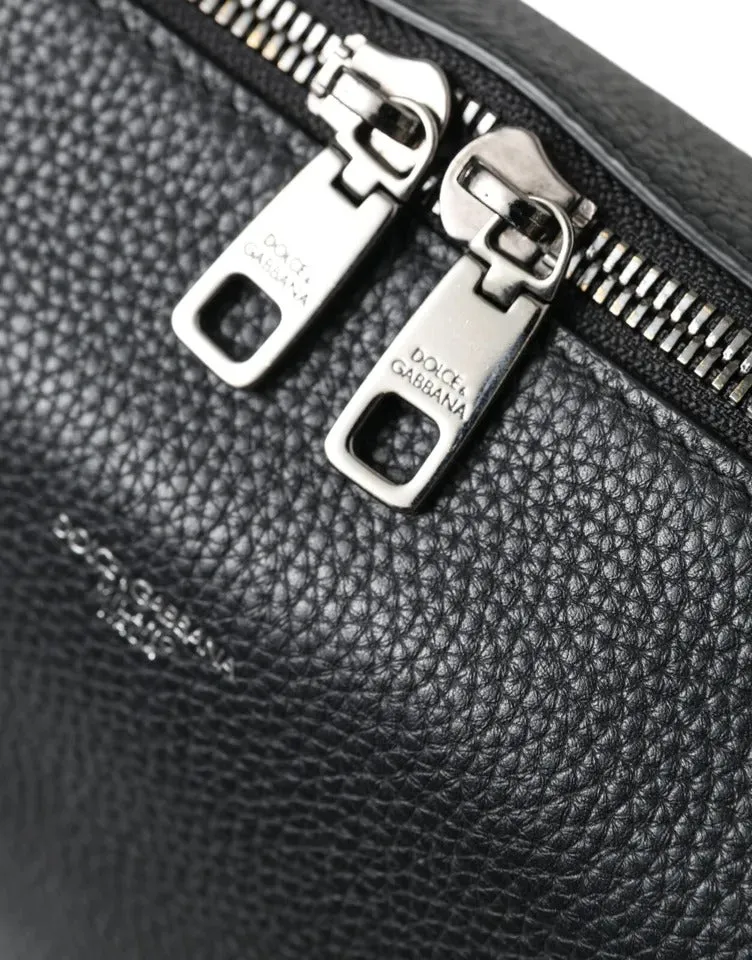 Black Pebbled Leather Edge Shoulder Strap Men Bag sold by Louxly product image thumbnail 3