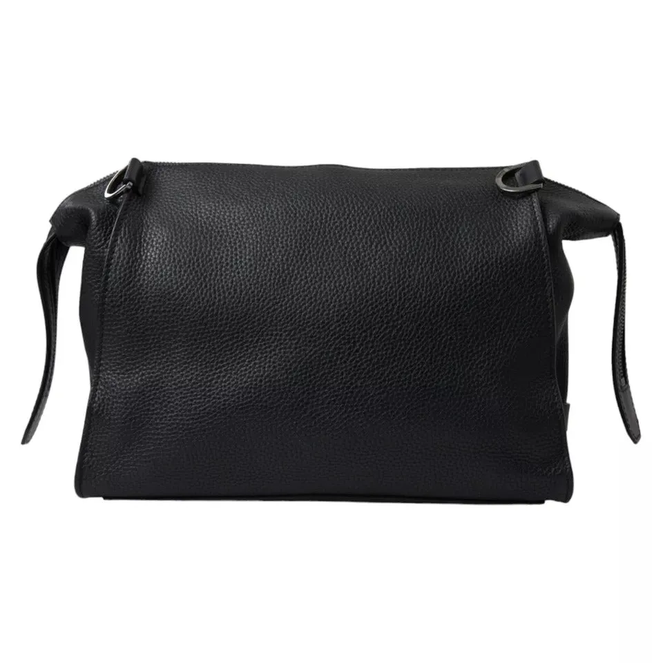 Black Pebbled Leather Edge Shoulder Strap Men Bag sold by Louxly product image thumbnail 2
