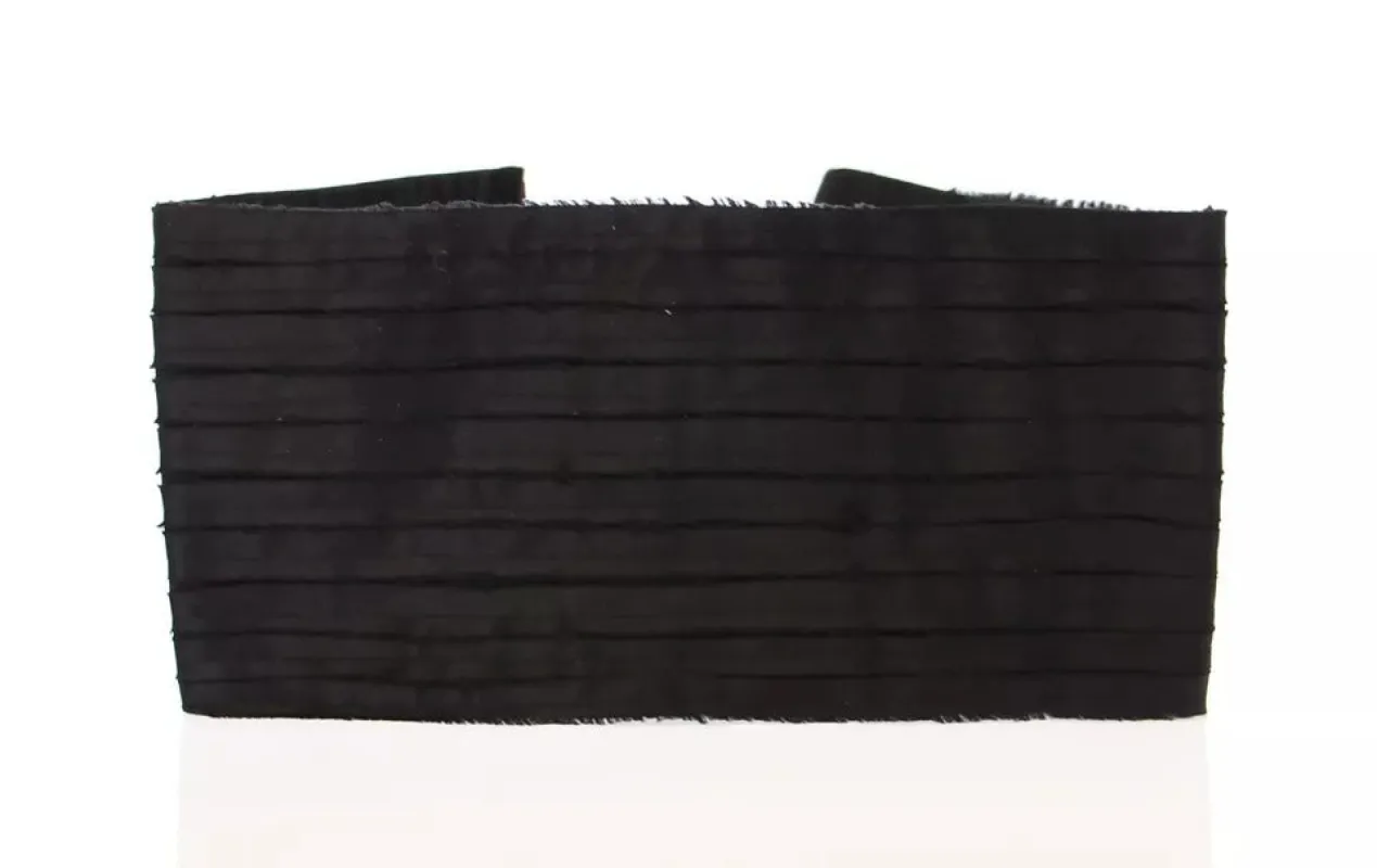 Black Silk Womens Waist Cummerbund sold by Louxly