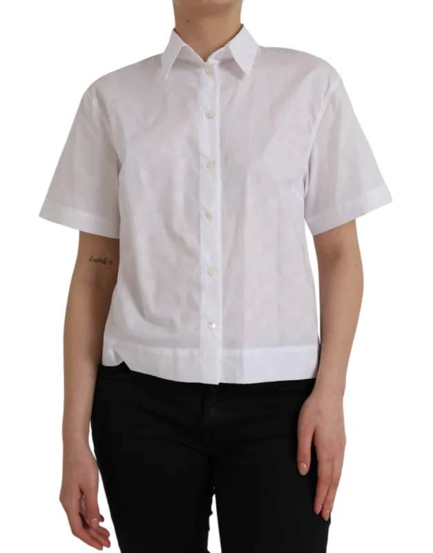 White Collared Short Sleeve Polo Shirt Top sold by Louxly