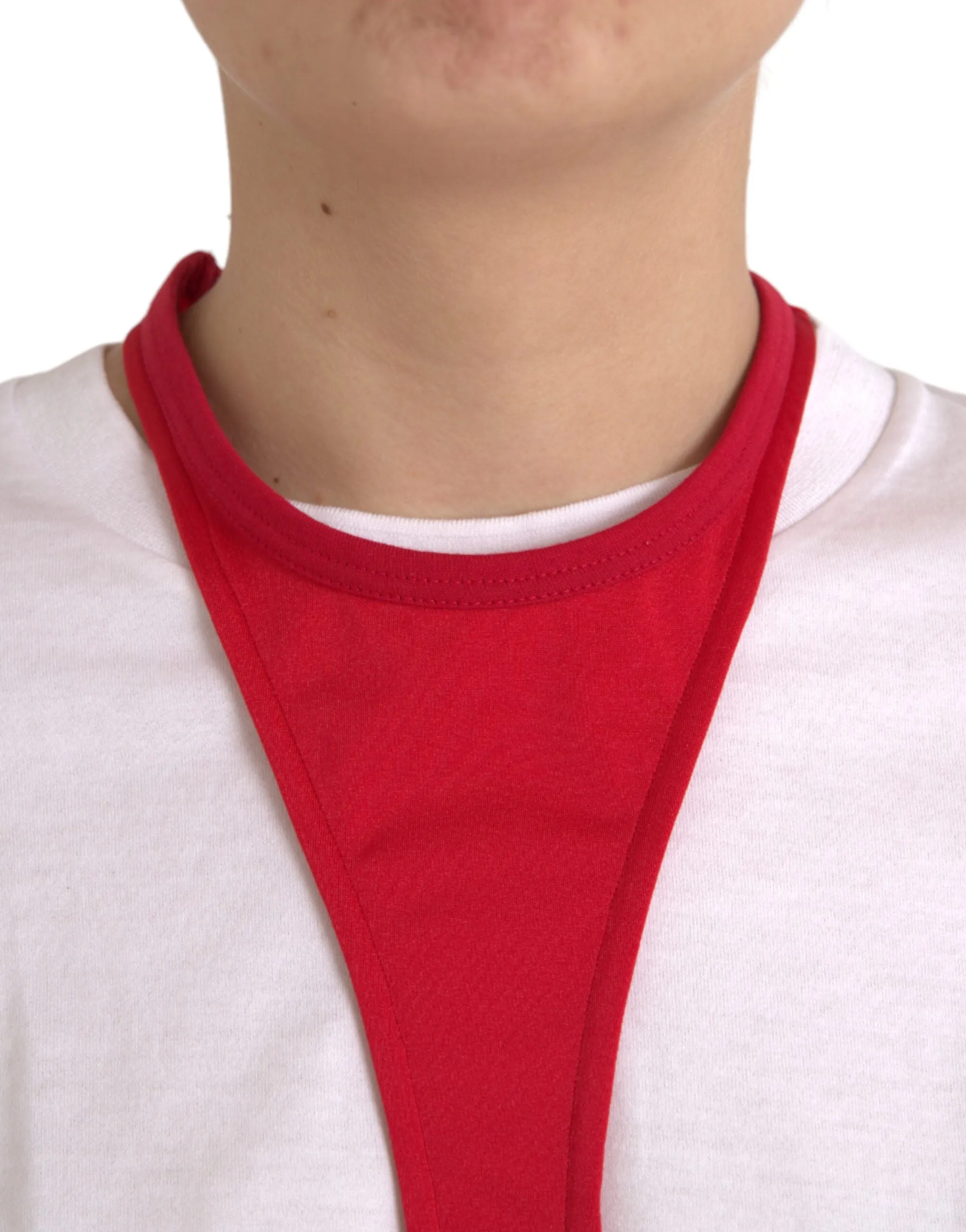 Red Nylon Stretch Bodycon Sheath Mini Dress sold by Louxly product image thumbnail 5